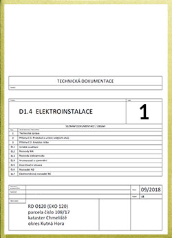 Projekt elektroinstalací