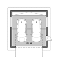 Projekt dvojgaráže - Půdorys