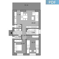 Projekt rodinného domu i71 - Půdorys