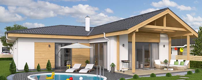 Projekt bungalovu L135