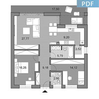 Projekt rodinného domu O85 - Půdorys